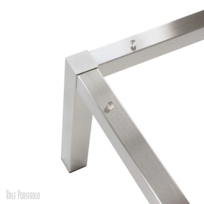 Tischgestell - Edelstahl - Auflagen für Tischplatte: klar, D 11mm