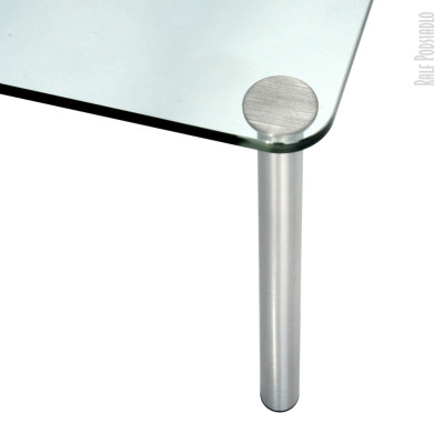 Klebe-Adapter - geschliffene Oberfläche - Glasplatte-Ecken R35mm