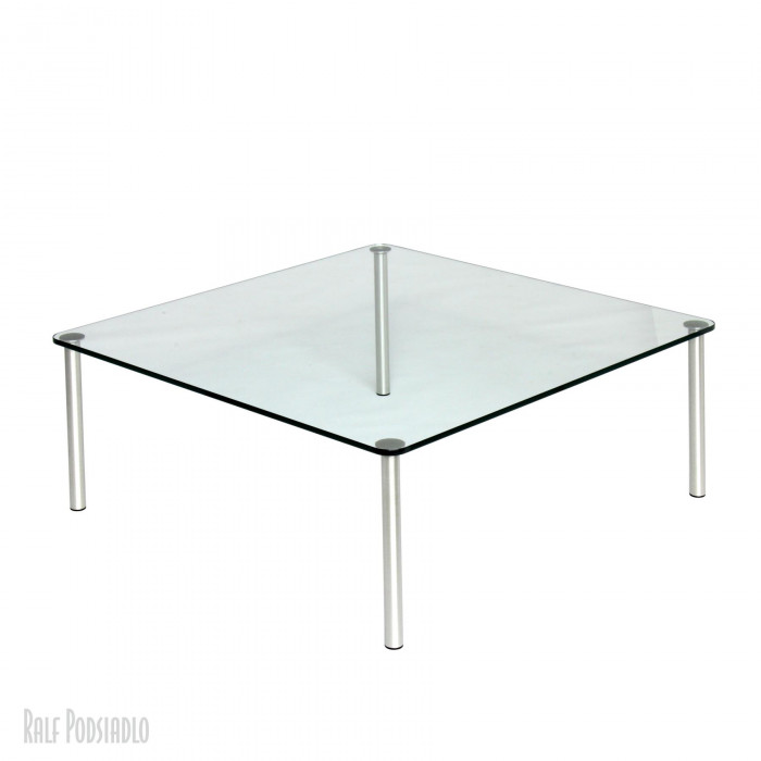 Tischplatte-Ecken R-35mm, Höhe 38cm Glastisch 90x90cm