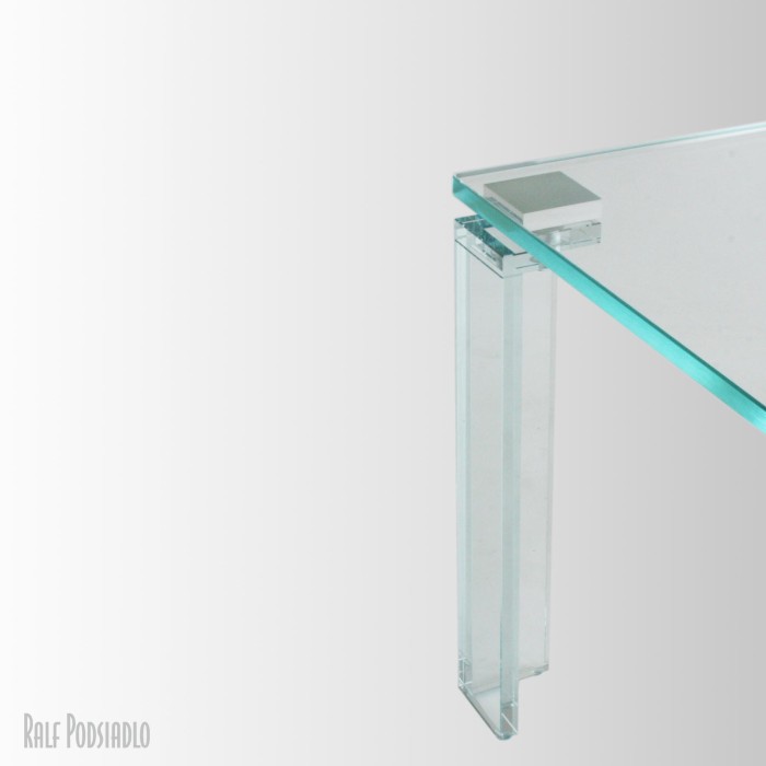 Glastisch nach Maß - pures Glas - OPTIWHITE (Weißglas)