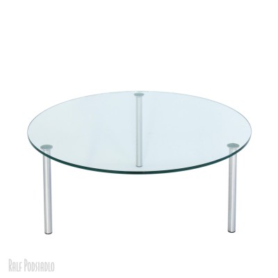 Couchtisch Glasplatte rund D 90cm 3 Tischbeine
